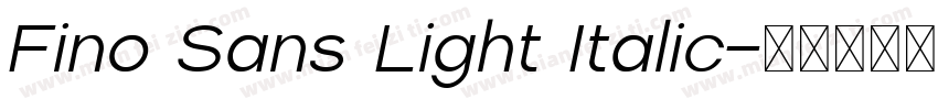 Fino Sans Light Italic字体转换